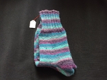 Шерстняые мужские теплые носки из разноцветной пряжи т. бирюза 43, фото №8