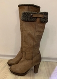 Women's boots. Leather, winter. On fur. Size 39. Фирма Tribe., photo number 2