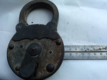 Antique barn lock with brass plates The brand is similar to Demidov's Sobol, photo number 10