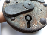 Antique barn lock with brass plates The brand is similar to Demidov's Sobol, photo number 12