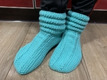 Тёплые вязаные носки ручной работы / В'язані шкарпетки, фото №2