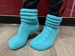 Тёплые вязаные носки ручной работы / В'язані шкарпетки, фото №6