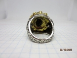 Women's handmade ring with natural stones, black onyx, photo number 10