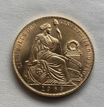 100 солей 1965 год Перу, золото 46,80 грамм 900, фото №5