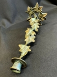 Antique candlestick, leaves, immortality, perseverance in life and aspirations, bronze, Germany, photo number 10