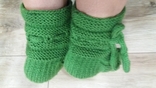 Носки НОСОЧКИ *Зеленные Листочки* домашняя обувь Следки Шкарпетки, фото №8