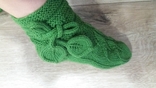 Носки НОСОЧКИ *Зеленные Листочки* домашняя обувь Следки Шкарпетки, фото №9