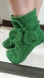 Носки НОСОЧКИ *Зеленные Листочки* домашняя обувь Следки Шкарпетки, фото №10