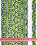 Рушник тканый вышитый длина 180 см, белый с зеленым орнаментом (оттенки хаки) N 2, фото №5