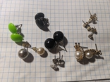A set of stud earrings. 15 pieces, photo number 2