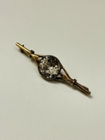 Brooch Russian Gems silver 875 pr gilding rhinestone, photo number 4