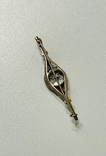 Brooch Russian Gems silver 875 pr gilding rhinestone, photo number 5
