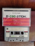 Винтаж. Аудиокассета TDK, D--C90.Japan, фото №2
