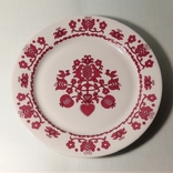Декоративная фарфоровая тарелка Луковый узор Alfoldi Porcelan Венгрия, фото №2