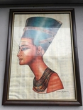 Сучасний єгипетський папірус в рамці під склом, фото №2