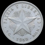 Куба 20 сентавос 1949 серебро, фото №2