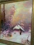 Картина маслом на полотні 'Зимовий пейзаж з будинком' 2007 р., фото №10