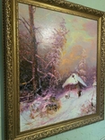 Картина маслом на полотні 'Зимовий пейзаж з будинком' 2007 р., фото №11
