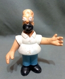 Homer Le Simpson Figurine Simpson Rubber Prickly Plastic All Movable Vintage, photo number 2