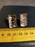 Cufflinks with white inserts, photo number 3