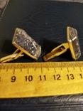 Cufflinks with white inserts, photo number 4