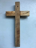 Крест деревянный с металлическим распятием, фото №5