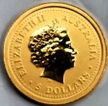 Золотая монета 5 dollars Australia 2002, photo number 3