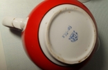 Культовый чайный набор СССР белый горох на красном фоне 60-е, фото №8