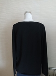 Кашемир теплый удлинённый женский свитер черный XL, фото №5