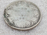 1 рупия 1891 года Британская Индия серебро, фото №5