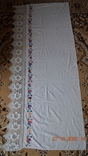 Old Ukrainian embroidered spyglass "Flowers". With lace. Crochet. 194,5x85. №5, photo number 4