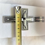 Эксклюзивный серебряный крест ручной работы, 925 пр, фото №4