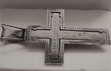 Эксклюзивный серебряный крест ручной работы, 925 пр, фото №8