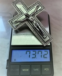 Эксклюзивный серебряный крест ручной работы, 925 пр, фото №12