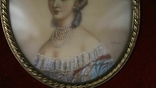 Antique portrait of a lady, ivory painting, France, XIX century, photo number 4
