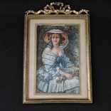Portrait of the Empress of France Eugenie, pastel, watercolor, France, XIX century, photo number 2