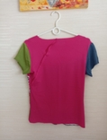 Красивая разноцветная женская футболка интересного пошива, photo number 7