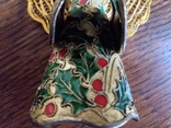 Елочная игрушка ангел эмаль скань колокольчик, фото №4