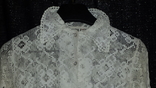 Блузка рубашка женская кружевная, винтаж, ручная работа(?), фото №4