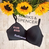 MarksSpencer EUR 85D Хлопковый бюстгальтер поролон без косточки черный, photo number 2