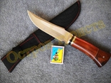 Нож охотничий Columbia A3168 деревянная рукоять с чехлом (26.5 см), фото №2