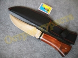 Нож охотничий Columbia A3168 деревянная рукоять с чехлом (26.5 см), фото №4