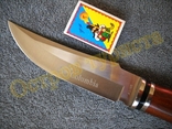 Нож охотничий Columbia A3168 деревянная рукоять с чехлом (26.5 см), фото №5