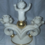 Candlestick for two candles, a child with a golden ball, photo number 3