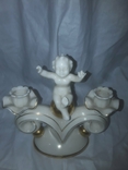 Candlestick for two candles, a child with a golden ball, photo number 4