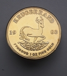 Значек-сувенир Крюгерранд/Krugerrand 1983 г. - диам.34 мм., фото №2