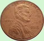 104.USA 1 cent, 2016 Lincoln St., photo number 2