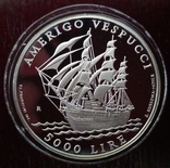 5000 Лир, Сан-Марино ,"AmerigoVespucci " Серебро, фото №4