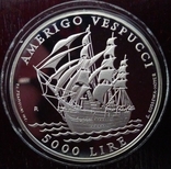 5000 Лир, Сан-Марино ,"AmerigoVespucci " Серебро, фото №6