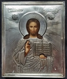 Ікона Ісус Христос, срібло 84, 13,5х11,2 см, кіот, фото №5